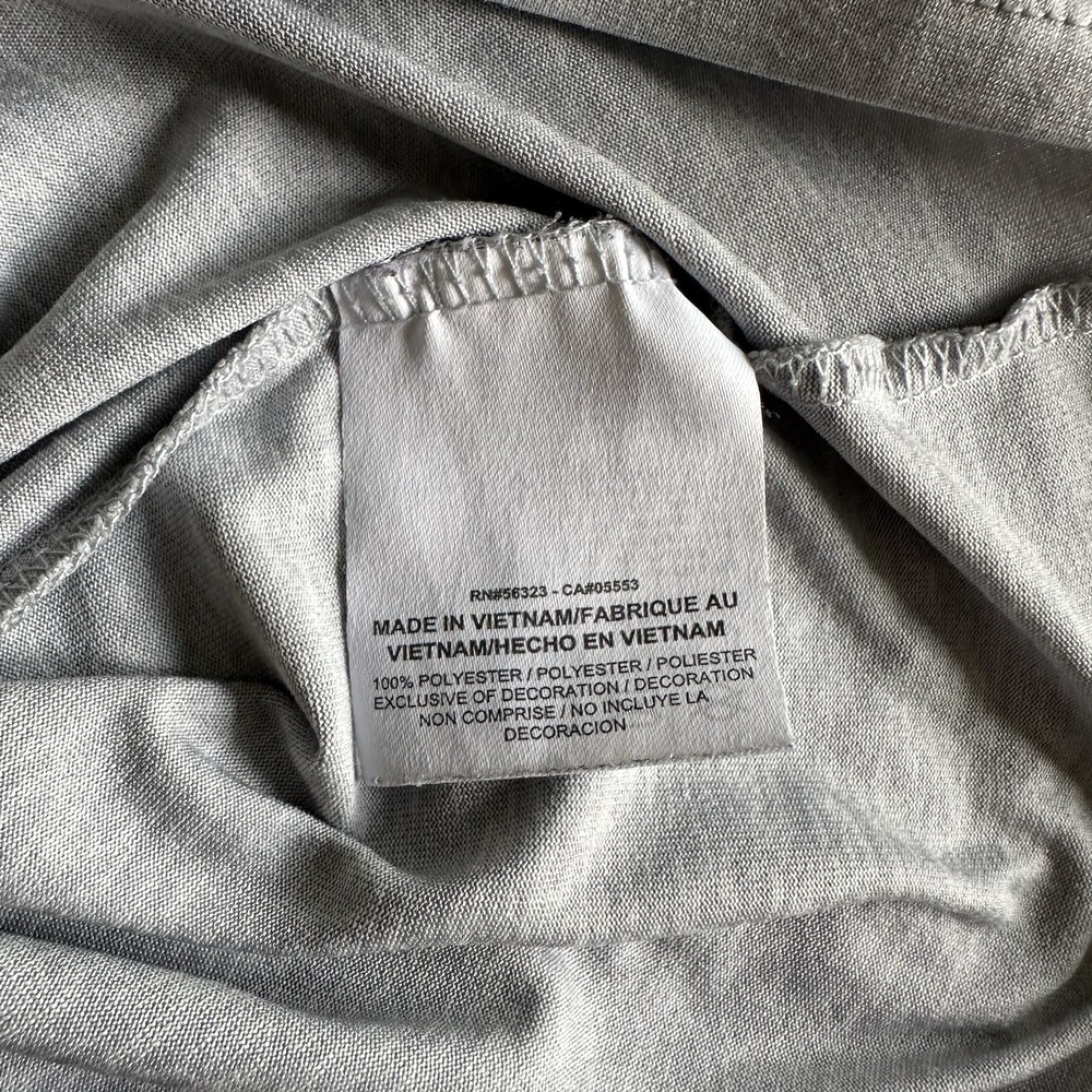 Nike Dri-Fit Womens Shirt M Scoop Neck Light Gray Heather Gym Workout‎ * - Picture 9 of 10